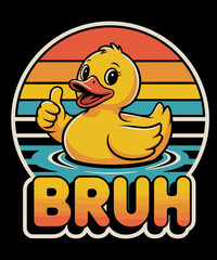 Bruh Funny Rubber Duck Lovers Meme