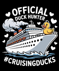 Official Duck Hunter Funny Rubber Duck Cruising Cruise