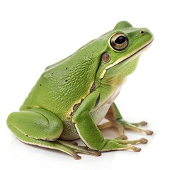 Obraz premium Green Tree Frog CloseUp View of Amphibian