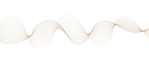 Flowing abstract brown lines for waves across a white background, creating a sense of calm and movement design is minimalist and elegant.