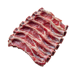 High-Quality Realistic UHD Image of Fresh Pork Ribs Rack