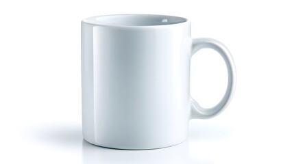 A simple yet elegant white coffee mug