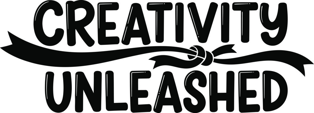 Naklejki Creativity Unleashed Typography Vector Design