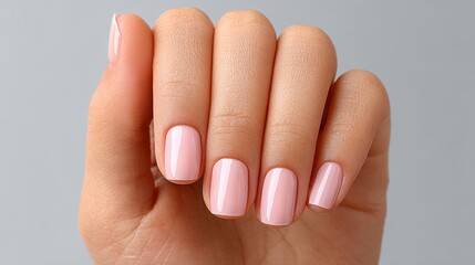 Close-up of hand and nails in studio light subtle shadow beauty manicure for nail art enthusiasts