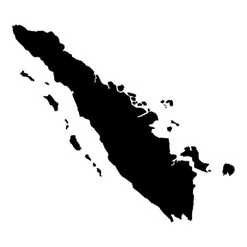 Sumatera island vector map