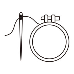 Needle and Embroidery Hoop Icon