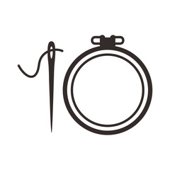 Needle and Embroidery Hoop Icon