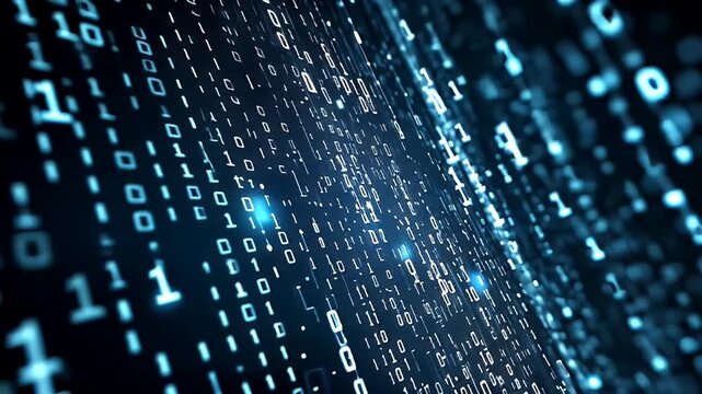Digital binary code background