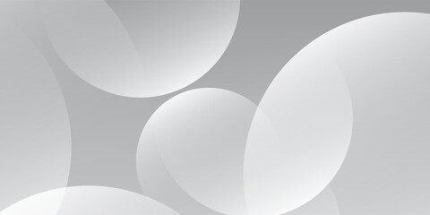 Abstract white and grey background with circles. Vector illustration