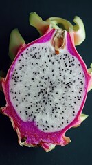 Closeup dragon fruit slice