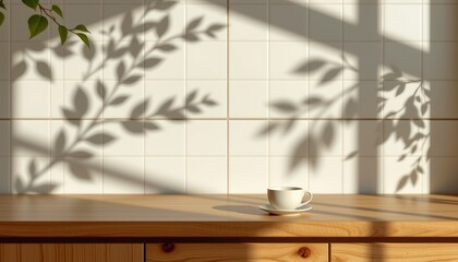 Tranquil Morning Coffee Setup with Natural Light