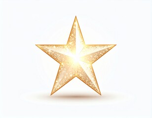 Obraz premium golden star on white background