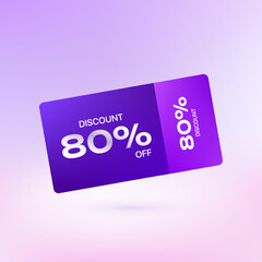 Discount Coupon with code red coupon BOGO, 50% 60%, 70%, 80% off coupon voucher discount coupon with modern colours.