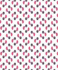 An infinitely repeating pattern featuring abstract shapes in various pastel colors on a black background. Perfect for textiles, wallpapers, digital backgrounds, and modern graphic projects.
