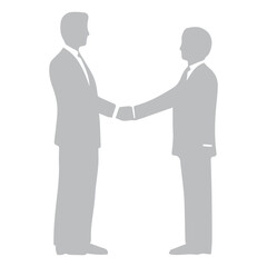 Business people hand shake icon