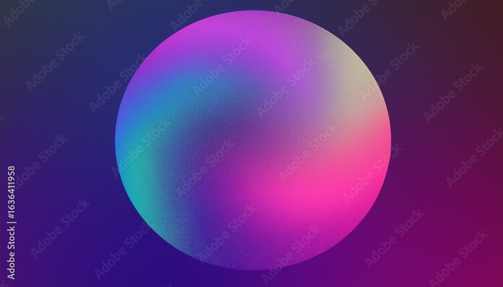 Wall mural gradient background color gradation circle with grain noise texture holographic blur abstract color 