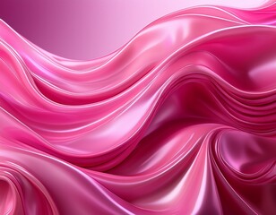 Fototapeta premium a stunning pink abstract composition featuring glossy waves and vibrant colors this image is perfect for fashion and design projects adding a touch of glamour and creativity