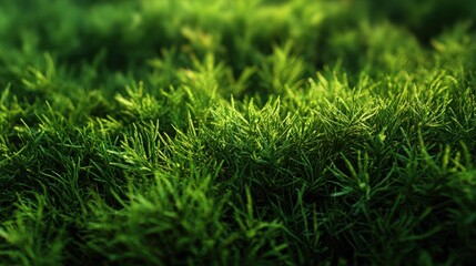 Fototapeta premium Lush Green Moss in Soft Natural Light for Tranquil Nature Scenes