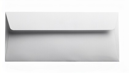 blank white empty envelope close up isolated on white background