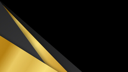 Fototapeta premium Elegant black and gold folded background