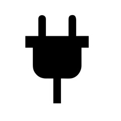 Obraz premium Power Plug SVG Icon - Vector Electrical Symbol