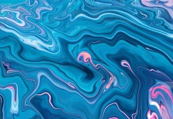 Abstract Classic Blue Marbled background, fluid paint art, wavy wallpaper, marbling texture, blue lines, artistic fashion backdrop, Pattern Abstract Wave Texture Ebru Effect Ombre Bright Gradient