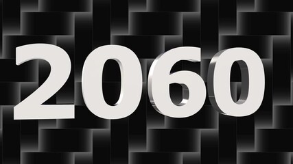 "2060 New Year Countdown Motion Graphic Animation in 4K"
