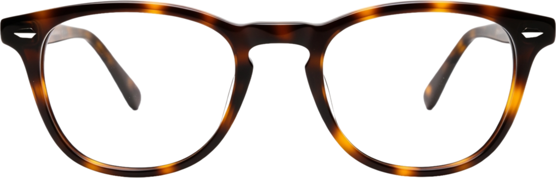 Stylish tortoiseshell glasses framed in unique design for modern use
