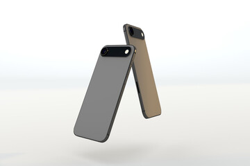 New iPhone 17 air a new device and new technology device. 3D render smartphone concept