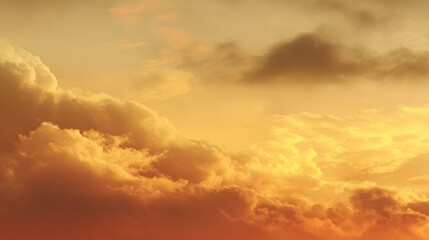Obraz premium Golden clouds sunset sky atmospheric weather