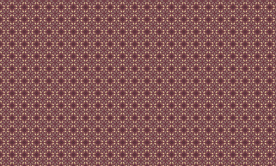 Decorative Batik Pattern with Floral and Geometric Symmetry