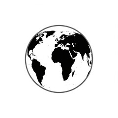 globe on white background