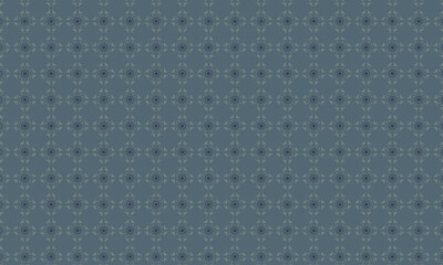 Decorative Batik Pattern with Floral and Geometric Symmetry