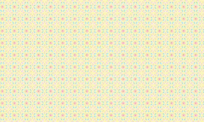 Decorative Batik Pattern with Floral and Geometric Symmetry