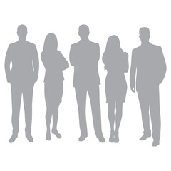 Business people, set of silhouettes