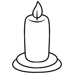 burning candle religion icon