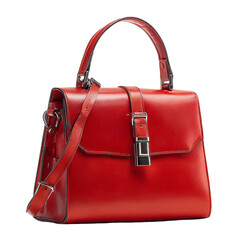 Elegant Red Leather Handbag Stylish Accessory