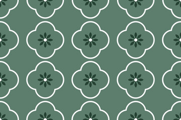 seamless green floral pattern wallpaper 