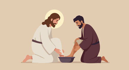 Jesus Washing Feet: A Depiction of Humility and Service
