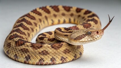 Fototapeta premium Horned Viper on studio background