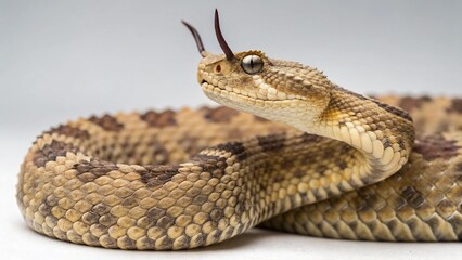 Obraz premium Horned Viper on studio background