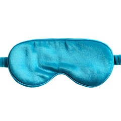 Teal blue sleep eye mask on black background
