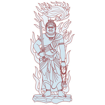 仏像&nbsp;不動明王&nbsp;Fudō Myō-ō - Acala