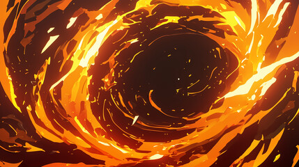 熱い炎のフレームイラスト2