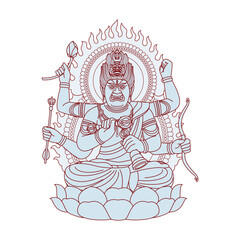 仏像 愛染明王 Aizen Myō-ō - Rāgarāja