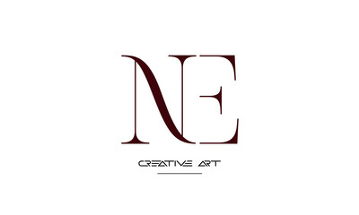NE, EN, N, E abstract letters logo monogram
