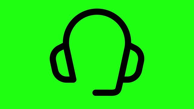 Help desk support icon green screen video