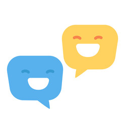 Happy Speech Bubbles Communication Illustration