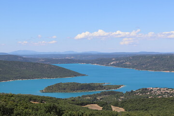 The pitoresque town of Aiguines, Verdon in southern France.