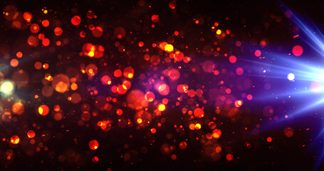 Cinematic awesome surreal particles dust flowing with fairy tail light flare. Shimmering underwater slow motion glittering particle loop. Event opener golden floor star dust flyby. Organic texture.